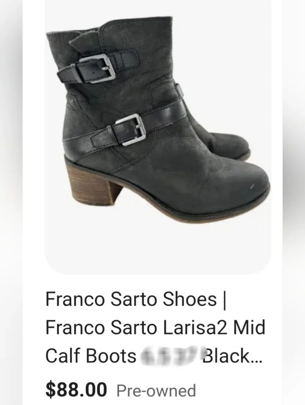 Franco Sarto Larisa 2 Nubuck Leather Moto Ankle Boots 2
